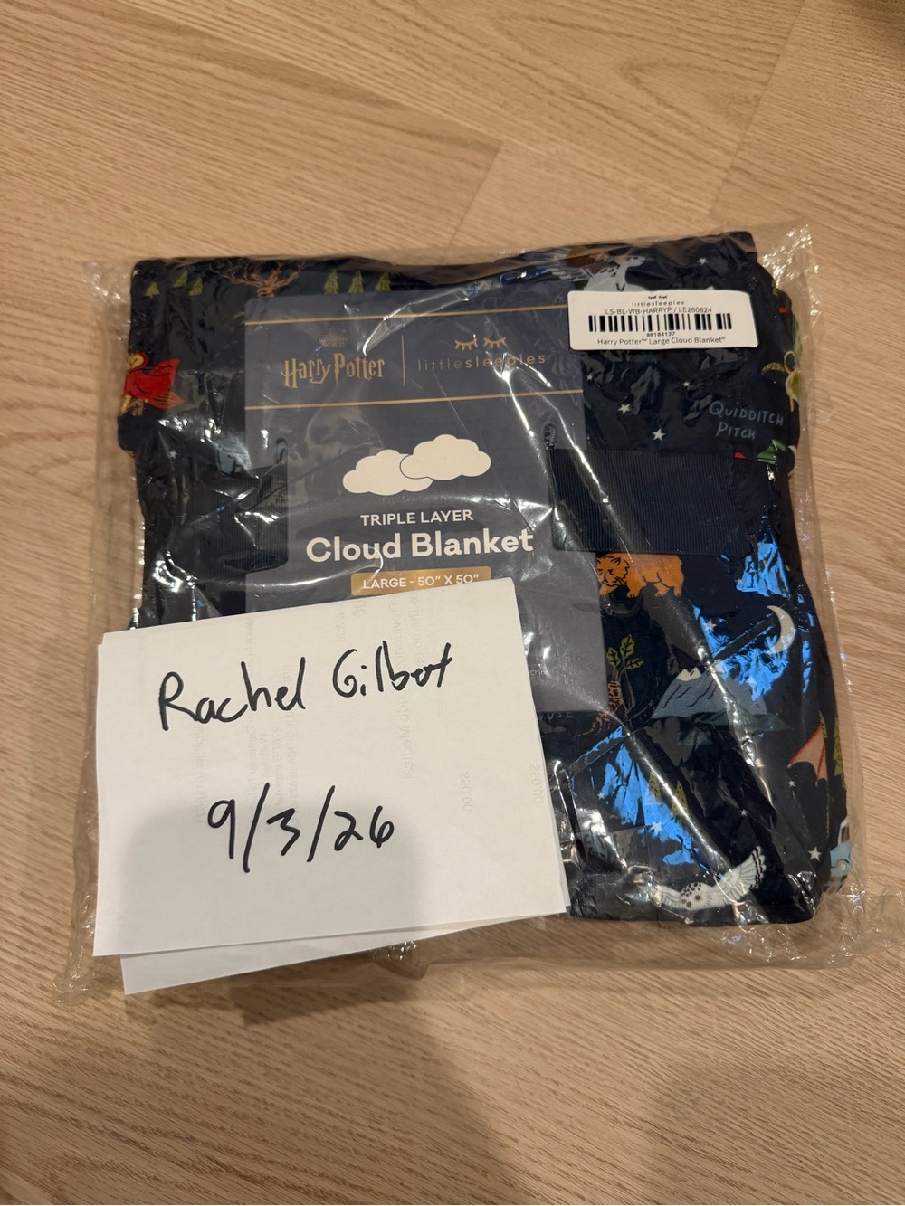 Little Sleepies Harry Potter Navy Triple Layer Cloud Blanket